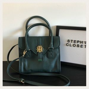 ⭐️New Tommy Hilfiger Green Satchel Crossbody Bag